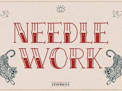 Needlework bold branding classic display font font gaming movie poster posters serif tattoo youtube