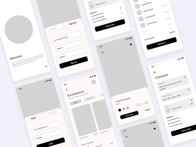 LO/FI Wireframes by MC-UIUX for Master Creationz -Global UI UX Design ...