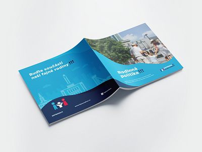 Brochure - families in Ostrava No. 1 branding brochure design flat illustration typography vector