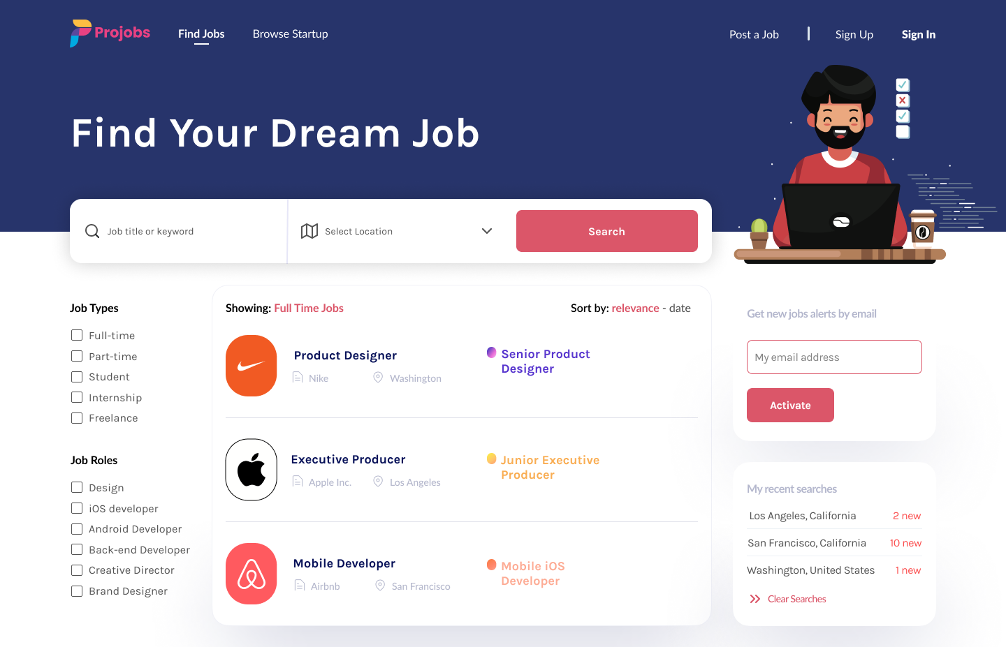 Example of Home / Landing Page Website Design Audit