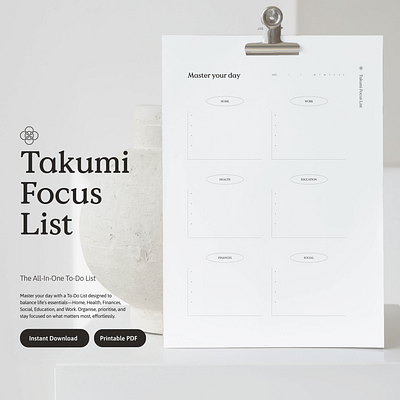 Takumi Focus List timemanagement