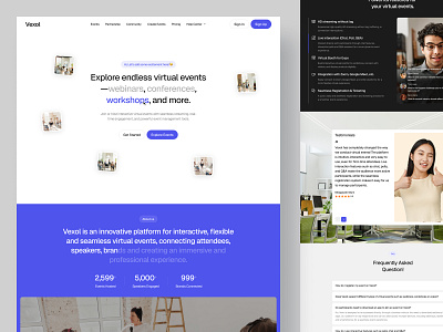 Vexol - Virtual Event Landing Page company profile compro concert conference event event agency meet meeting meeting room modern organizer party seminar video conference virtual virtual event web design webinar workshop zoom