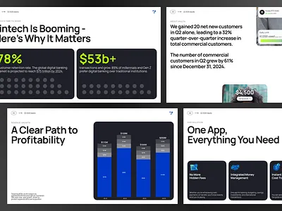 Vaulta - Finance Pitch Deck b2b blue brand cansaas data desck design finance fintech google slide graph investor keynote pitch deck ppt presentation product design saas slide deck typography