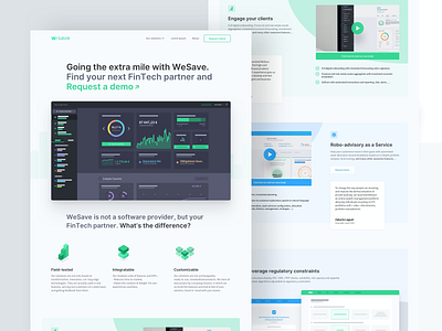 WeSave B2B | LandingPage 2k20 app banking clean desktop app finance finance app financial fintech landing landing design landing page landing page concept landing page design landing page ui landingpage minimal product ui whitespace