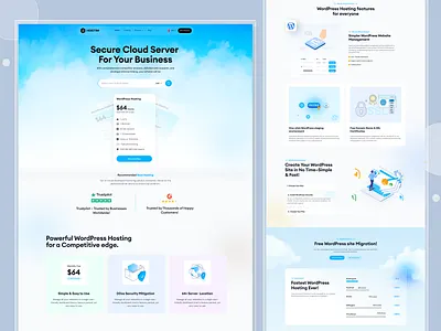 Cloud Server Platform UI Design | Web Hosting template, Pricing clean design cloud hosting cloud hosting ui design domain hosting hosting landing page hosting platform hosting uiux hosting website design modern ui pricing plan responsive design saas server hosting server hosting platform top hosting web hosting ui website website template wordpress hosting landing page