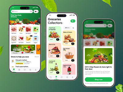 Grocery App Design - UI UX e commerce grocery grocery app mobile app