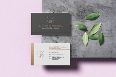 Elegant Dentist Business Card branding business card design graphic design guadalajara logo print