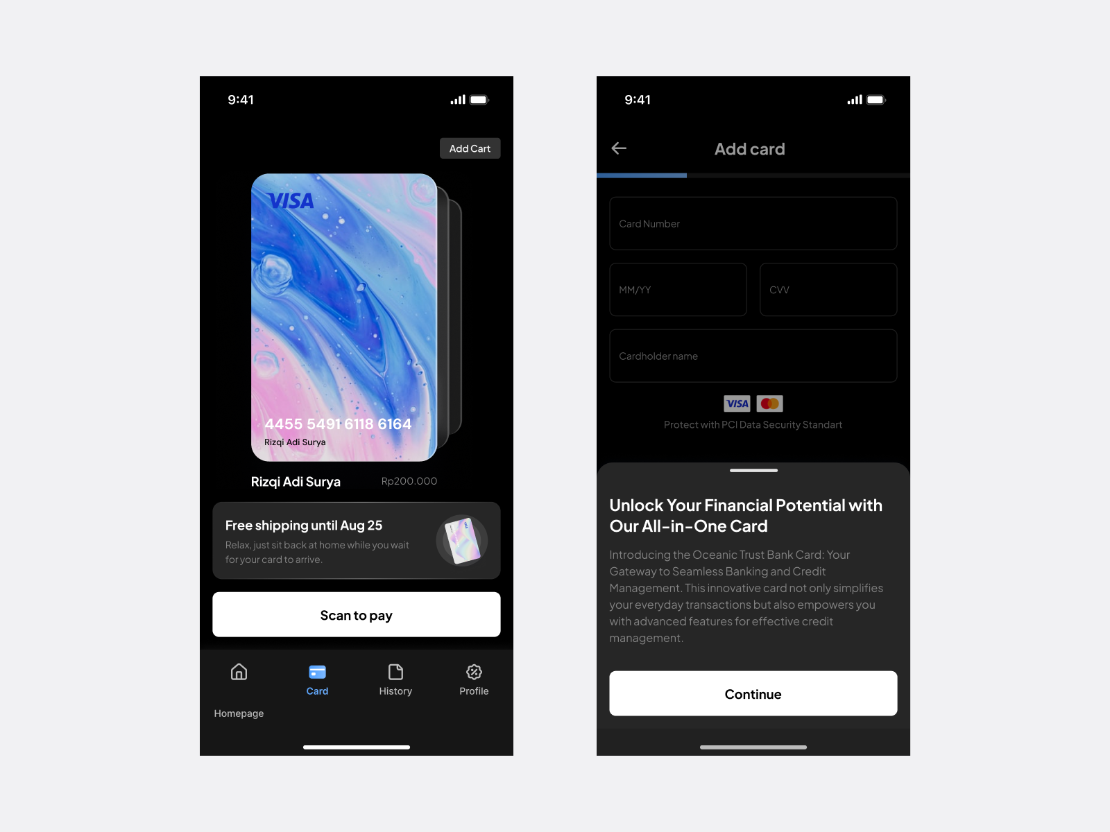 Pop Bank - Banking Apps app bank bank app branding card design design bank illustrator master cards mockups ui visa