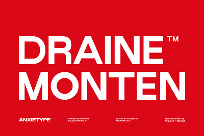 DRAINE MONTEN - BOLD FONT anxietype foundry bold branding display draine monten font logotype sans sans font