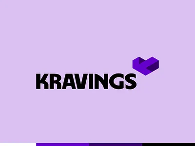 Kravings, financial services logo design: arrow, heart, K letter arrow banking cravings credit finance financial services fintech heart k lender lending letter mark monogram logo logo design modern logo money payments personal loans tech technology