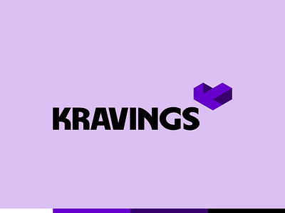 Kravings, financial services logo design: arrow, heart, K letter arrow banking cravings credit finance financial services fintech heart k lender lending letter mark monogram logo logo design modern logo money payments personal loans tech technology