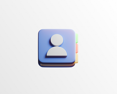 3D Icon - Contact 3d blender blue clean contact graphic design icon icon set icons simple ui ux