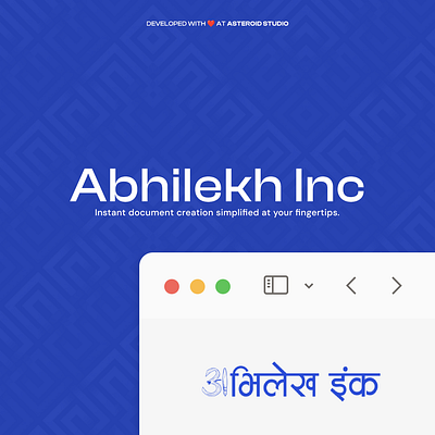 Abhilekh Inc | Asteroid Studio app application branding design illustration live ui ux website