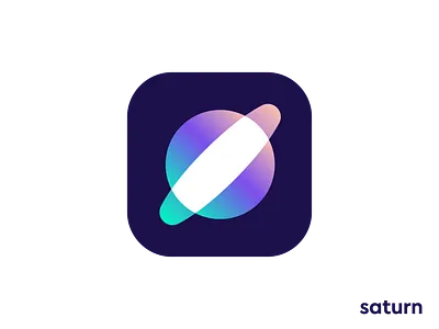 Saturn logo design app branding cloud coding cosmos gradient growth jupiter logo marketing orbit planet saturn software solar space technology