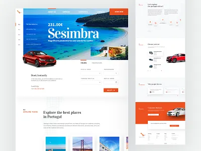 Alliance4drive design flat illustration lisbon minimal minimalist modern photoshop tour tourism travel app typography