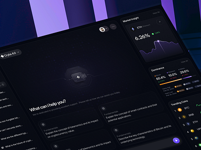 Next-Gen Crybs Crypto Chatbot ai chatbot ai message chatbot crypto chatbot darkmode darkmode chatbot dashboard dashboard ai crypto dashboard crypto dashboard design gradient message product product design ui