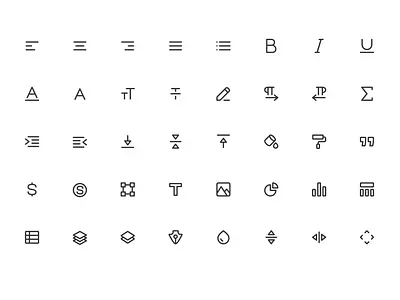 Super Basic Icons - Editor Set 📝 components library design elements design system design tools developer tools free icons freebie icons interface mockups sketch sketch templates website symbols ui ui kit ux web design with sketch websites with frames wireframing