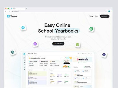 SaaS Landing Page branding dashboard design landing page landing page design landing page ui saas school ui ux web design website yearbook