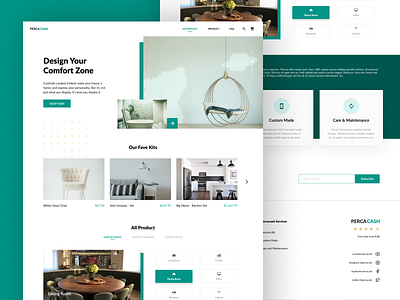 Percacash - Furniture Store Web Design architecture branding design furniture interior product product design ui ux web design website