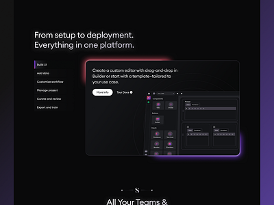 Superannotate 2.0 Features darkmode features glow gradient landingpage slider ui ux webdesign website