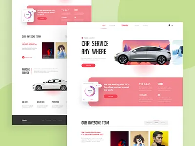 Car Service Company - Landing Page Desgih app design clean design designs landing page landing page design landing page ui landingpage tranding trandy ui uiux user experience user interface web design web ui web ui ux webdesign website website design