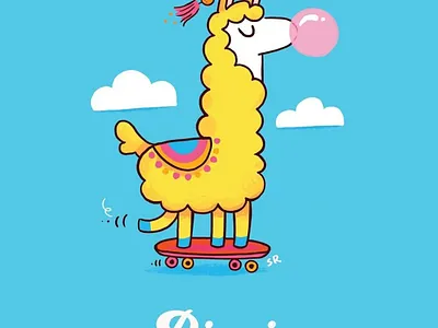 Pippi Skateboards branding cartoon design graphic design illustration llama product design skateboard skateboard deck skateboard design