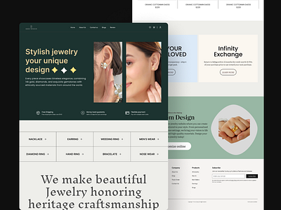 Jewelry Website UI – Luxury & Modern Design design ecommerce website homepage jewelry website landing page ui ui of website ux website