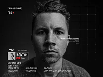 Isolate futuristic overlay ui