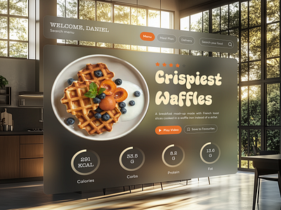 AR/VR Nutrition Concept for Apple Vision Pro animation app ar branding dashboard design graphic design logo mobile ui ux vr xr