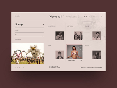 Coachella california coachella dailyui design dribble scandinavian design swiss design ui user experience user inteface ux web design