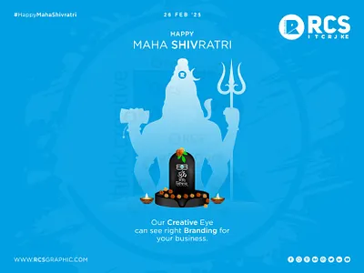 Happy Maha Shivratri festival lord shiva maha shivratri rcs graphic