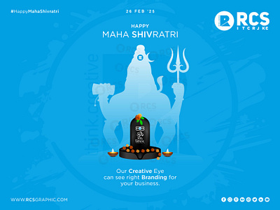 Happy Maha Shivratri festival lord shiva maha shivratri rcs graphic