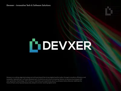 Devexer -tech, technology logo design, logos & brand identity abstract logo ai logo artificial intelligence branding devxer geometric identity logo logo design modern modern logo spark spark logo symbol technology