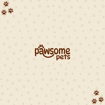 Pawsome Pets: Minimalist Logo with Paw Element brand identity branding creative design design logo flat graphic design illustration logo logo design logo maker logos logotype minimal minimalist modern simple text typography unique