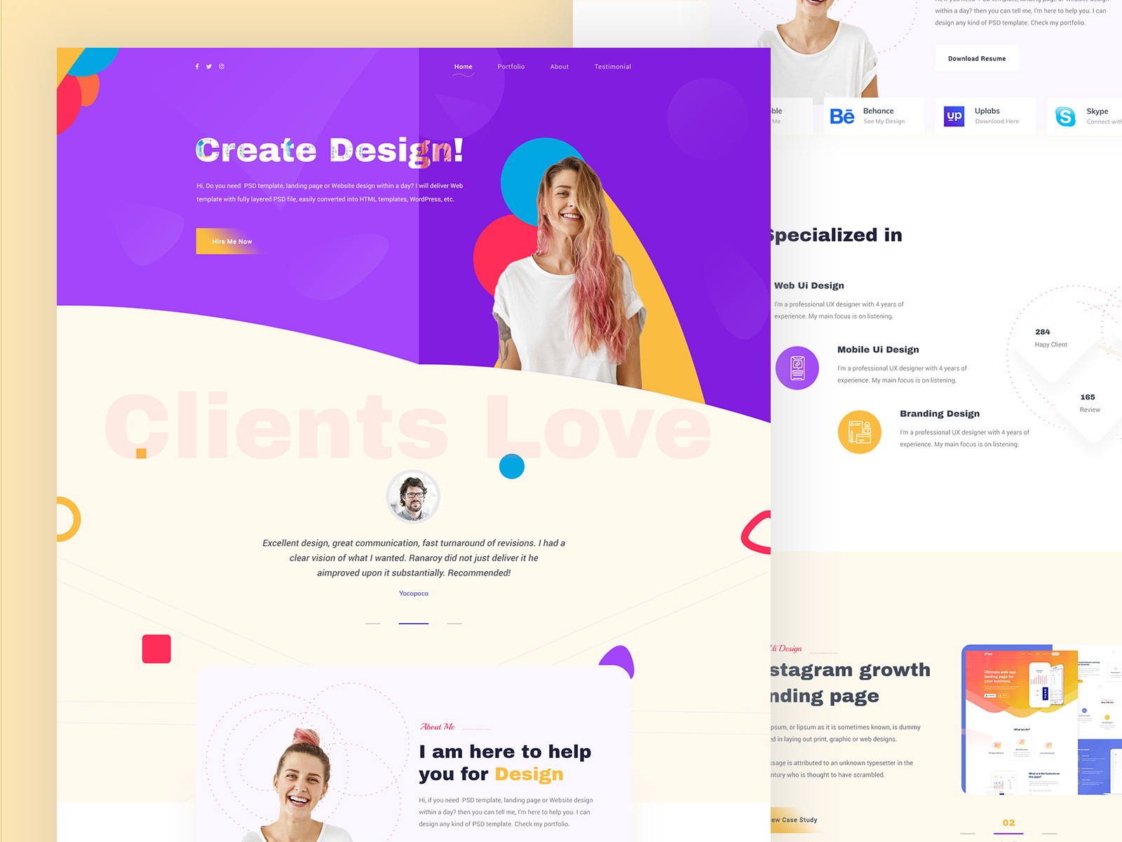 Example of Professional Landing Page Design 