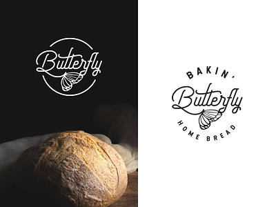 Bakin' Butterfly - Home Bakery Logo bakery bakery logo branding logo typography vector