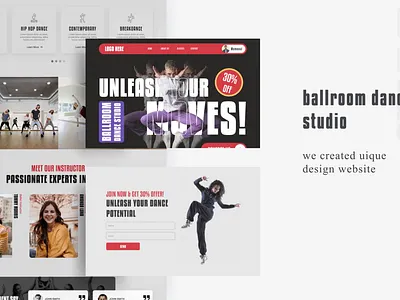 Ballroom Dance Studio Website animation branding dance studio graphic design logo motion graphics ui uiux design uiuxdesign user interface video website design