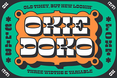 OKIE DOKO Display Slab Font bold font cartoon font display font font family headline font hispter font modern font okie doko display slab font quirky font retro font slab serif sticker font that that variable font vintage font western font