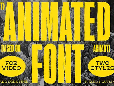 Animated Font Agharti animated font animated font agharti bold font branding font compressed font display font grainy instagram font modern font retro font tall font texture video font vintage font