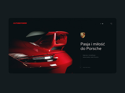 LPMotors automotive black car dark design engine landing porsche ui ux web webdesign