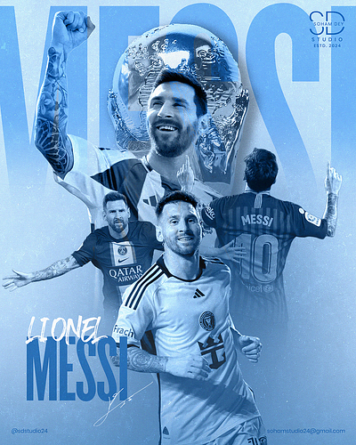 Sports Poster Design | Football | Messi | SD Studio football poster graphic design messi poster sdstudio sports poster design