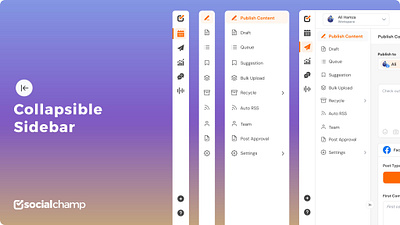 Collapsible Sidebar design product design ui ux