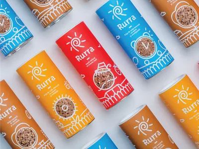Rurra brand identity branding agency breakfast can cereals happy muesli packaging romania rurra sun symbold