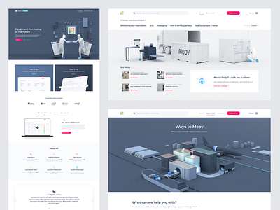 Website for MOOV 3d clean homepage interaction landing page layout minimal ui vietnam web design website