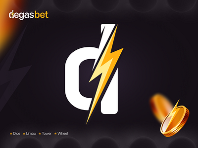 Degasbet - Logo Design bet betting betting casino branding design gambling game graphic design illustration logo ui yellow