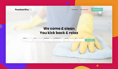 Cleaning Company Website Redesign adobe xd branding design home page homepage design web web design web designer web development web site website