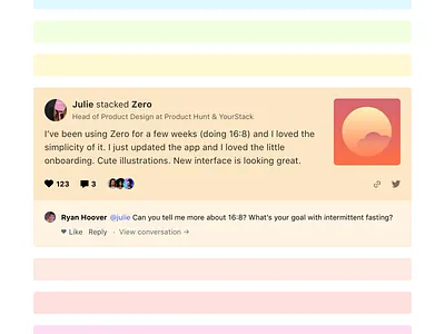 YourStack - Stack card app sketch ui website