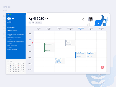 Desktop Calendar Concept calendar calendar concept clean concept design desktop desktop app focused simple design sketch task task manager ui ui desing