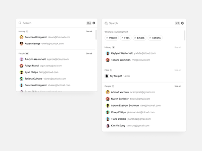 Command Search cards clean command components design design system interface menu minimal modal product saas search spotlight tag ui ui design ux ux design web