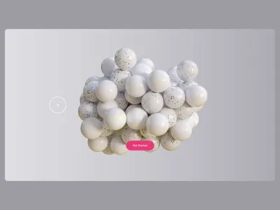 Interactive Landing Page 3d animation c4d cinema4d clean design dribbble interactive landing page minimal mograph motiondesign mouse render simple spheres ui ux web web design